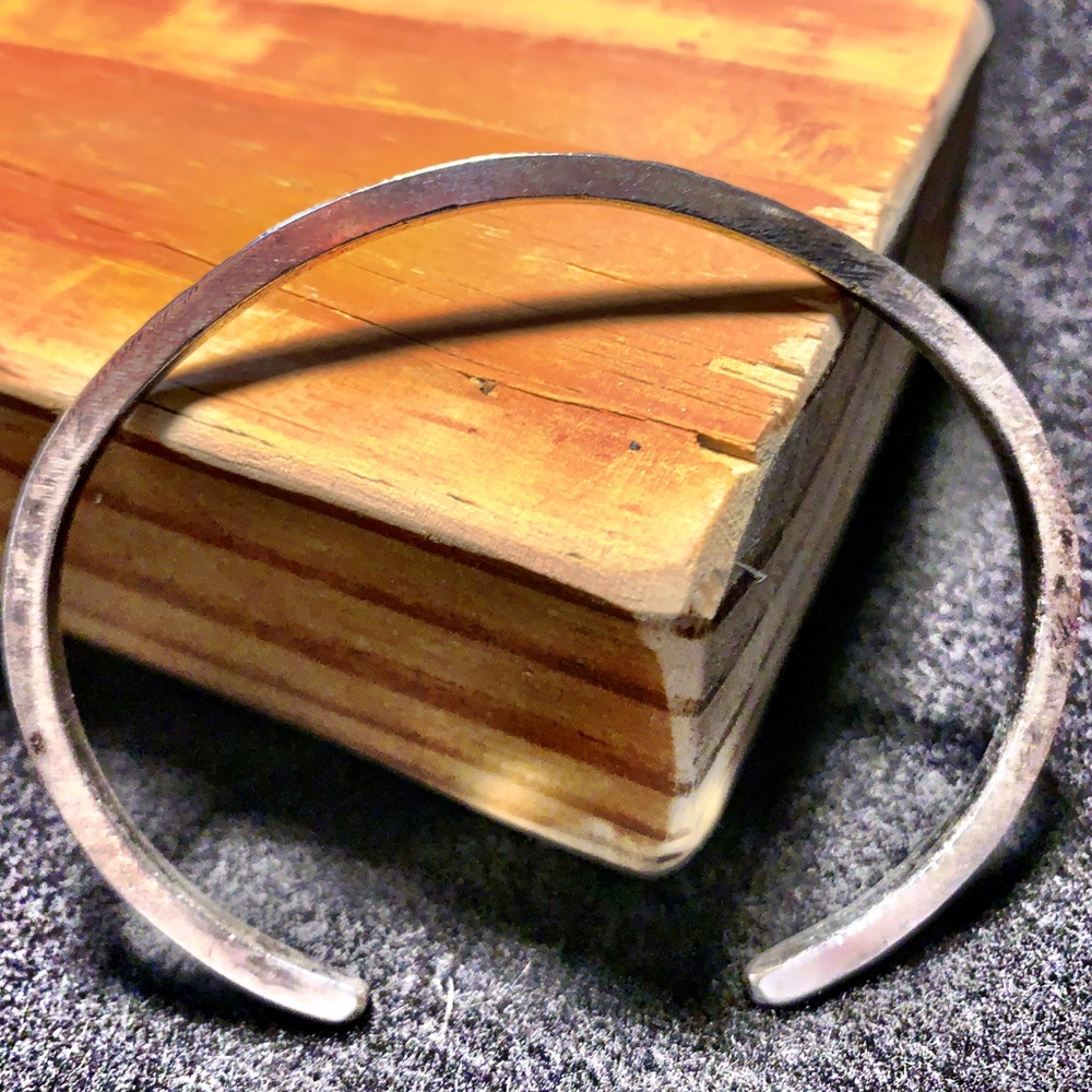 Men’s Sterling Silver Cuff Oxidized Antiqued